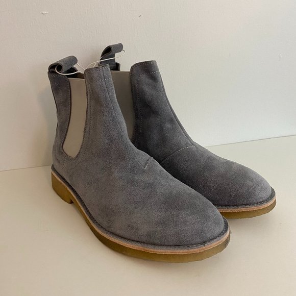 Civil Regime Mens EU 41 / US 8 Grey Suede Pull On Chelsea Desert Boots main image 4